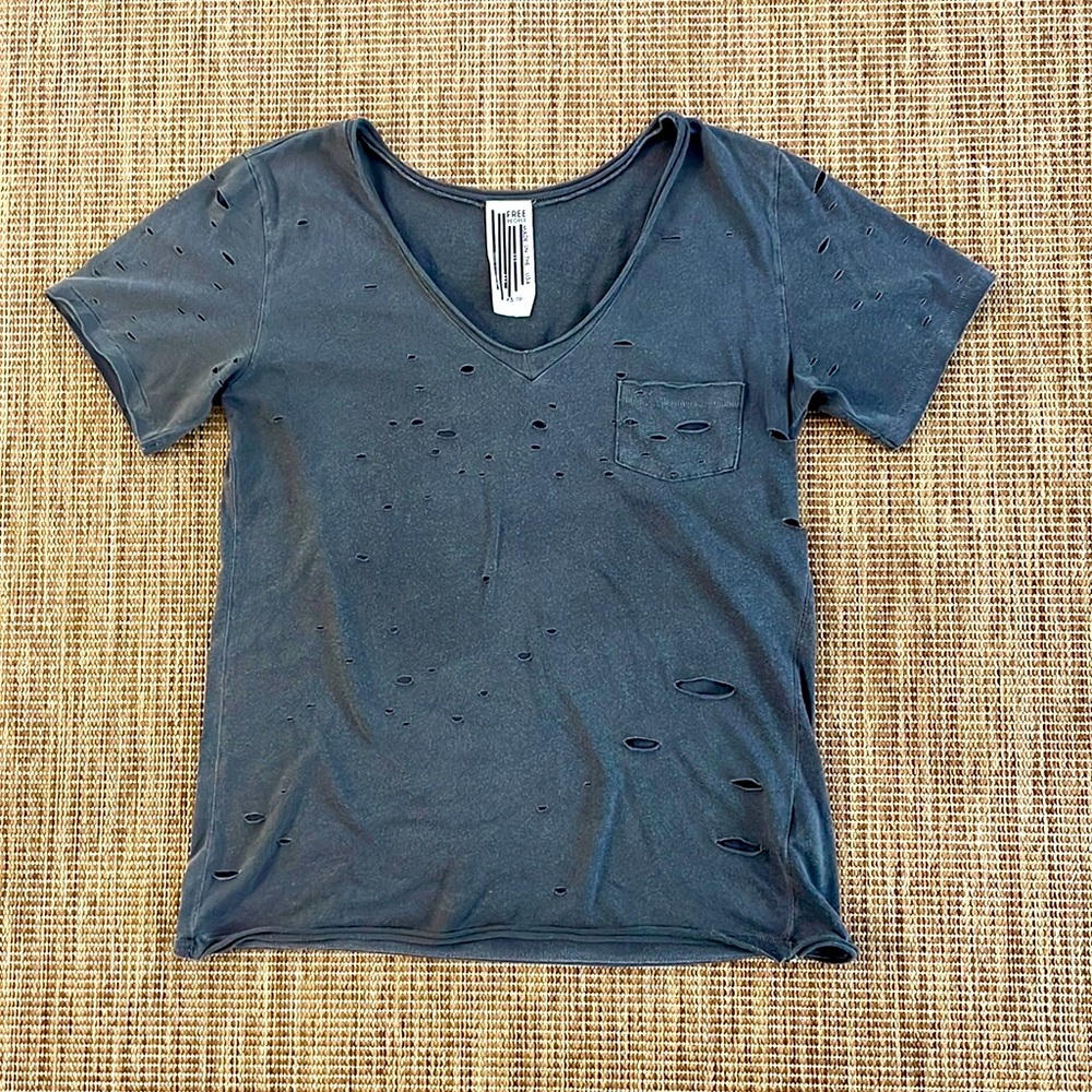 Free People Distressed TShirt
